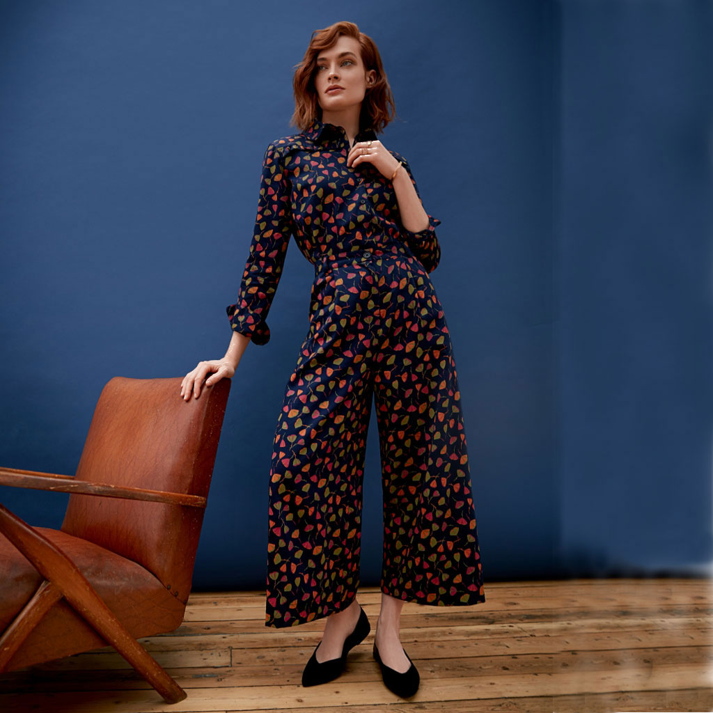 paletti People Tree V&A Poppy Print Jumpsuit 100% Organic Cotton